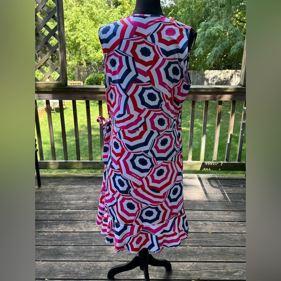 Lands' End Colorful Geometric Dress swimsuit cover up - Picture 2 of 9